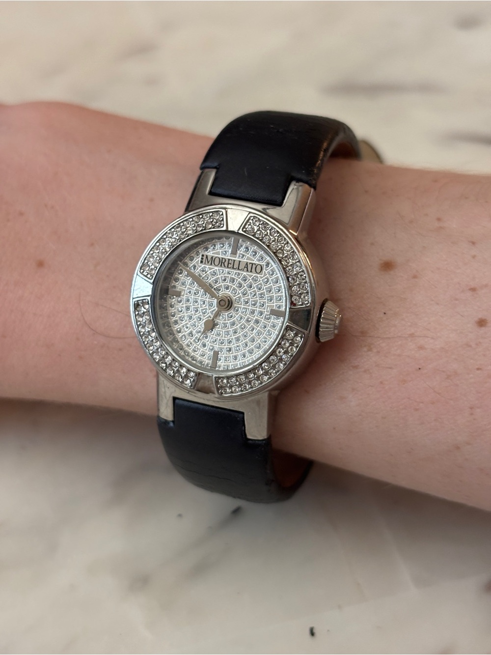 Morellato Crystal-Accent Women's Watch in Black and Silver